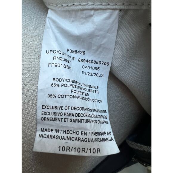 NWT Dickies Womens Black Pleated Regular Fit Wide Leg Work Pants ZipUp Loops 10R - Picture 9 of 11